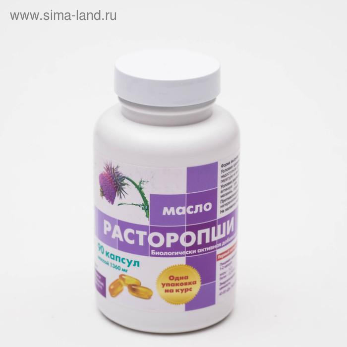 Масло расторопши, 90 капсул по 1360 мг
Масло расторопши, 90 капсул по 1360 мг
