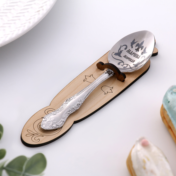 фото Ложка именная, чайная, с гравировкой "марина", h=14