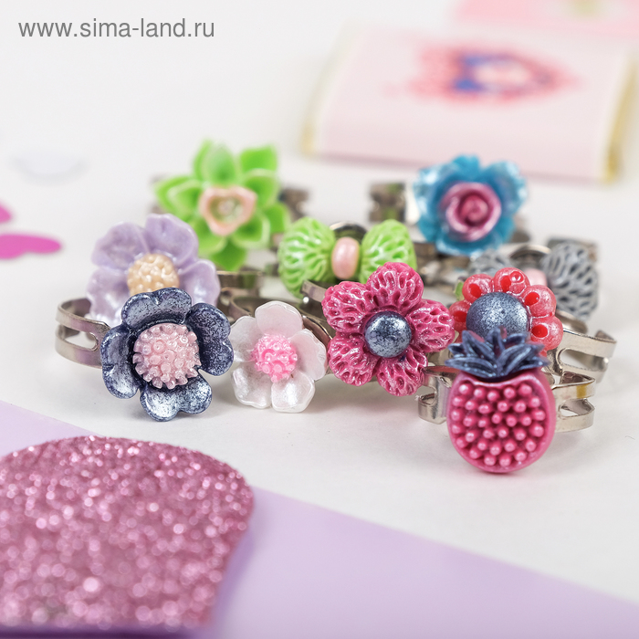 Кольцо детское "Выбражулька" с цветами, форма МИКС, цвет МИКС, безразмерное
Кольцо детское "Выбражулька" с цветами, форма МИКС, цвет МИКС, безразмерное