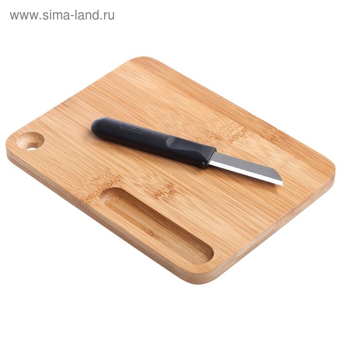 Разделочная доска и нож Piccolo, 21.5×16×1 см, бамбук 
Разделочная доска и нож Piccolo, 21.5×16×1 см, бамбук