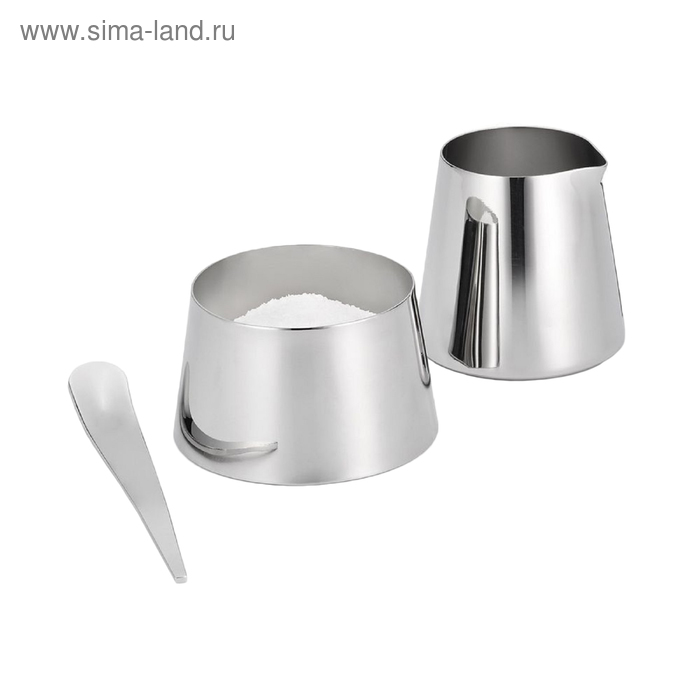 Набор: сахарница с ложкой и сливочник Cream and Sugar 
Набор: сахарница с ложкой и сливочник Cream and Sugar