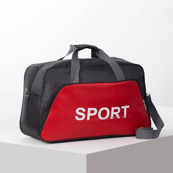 Сумка спортивная, отдел на молнии, наружный карман, длинный ремень, цвет чёрный/красный
Сумка спортивная, отдел на молнии, наружный карман, длинный ремень, цвет чёрный/красный