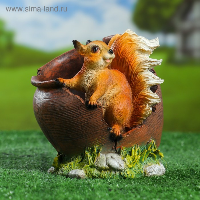 Фигурное кашпо "Белка в горшочке" 16х15см 
Фигурное кашпо "Белка в горшочке" 16х15см
