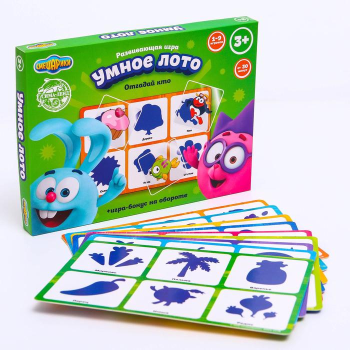 Умное лото «Угадай кто» собери целое, СМЕШАРИКИ 
Умное лото «Угадай кто» собери целое, СМЕШАРИКИ