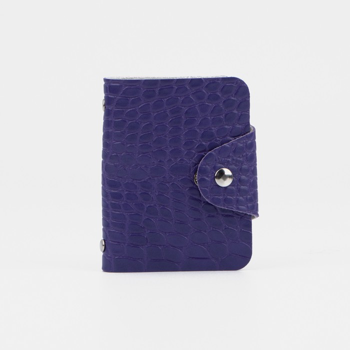 Визитница на кнопке, 26 листов, цвет фиолетовый
Визитница на кнопке, 26 листов, цвет фиолетовый