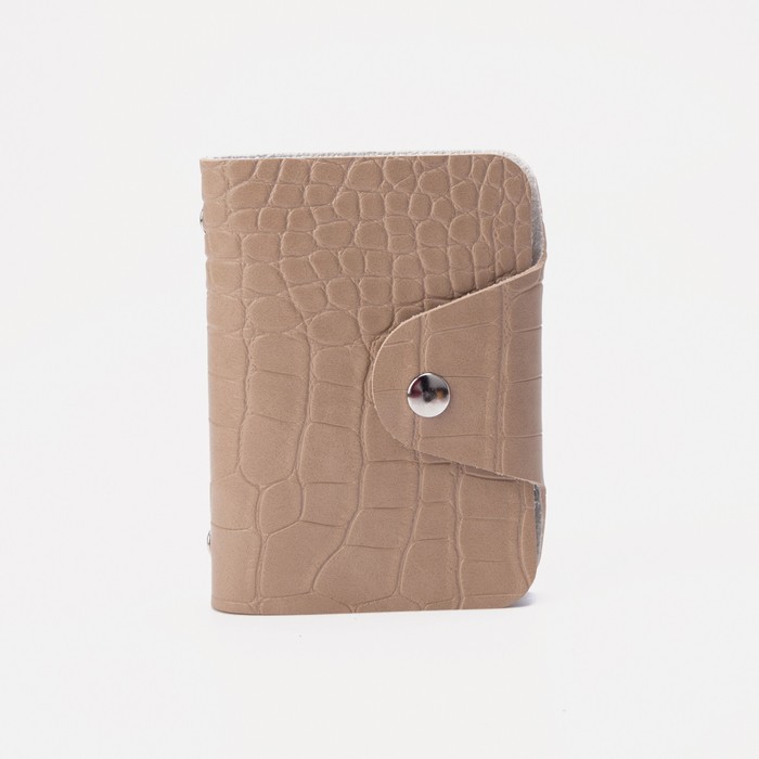 Визитница на кнопке, 26 листов, цвет бежевый
Визитница на кнопке, 26 листов, цвет бежевый