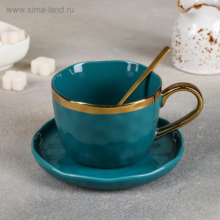 Чайная пара «Латона», чашка 250 мл, блюдце 13,5 см, ложка, цвет изумрудный
Чайная пара «Латона», чашка 250 мл, блюдце 13,5 см, ложка, цвет изумрудный
