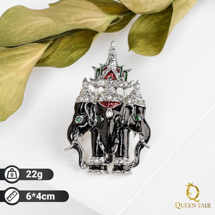 Брошь "Слоны" три, цвет чёрно-красный в серебре
Брошь "Слоны" три, цвет чёрно-красный в серебре