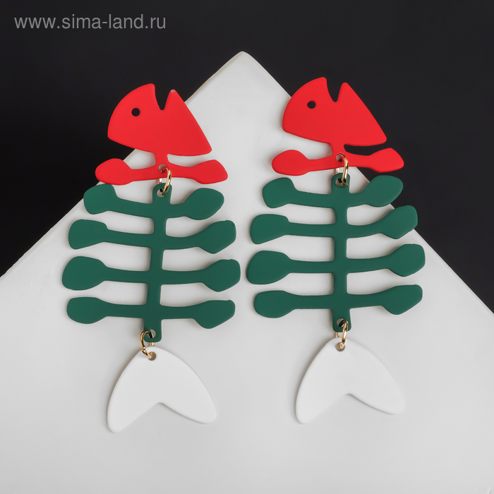 Серьги металл "Азелия" рыба, цвет красно-зелёный
Серьги металл "Азелия" рыба, цвет красно-зелёный