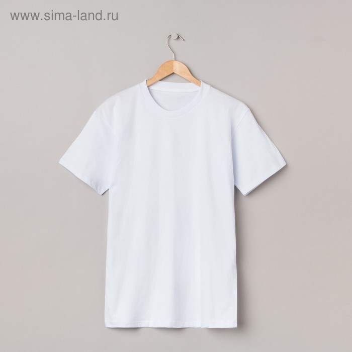 Футболка мужская однотонная, цвет белый, размер 52
Футболка мужская однотонная, цвет белый, размер 52