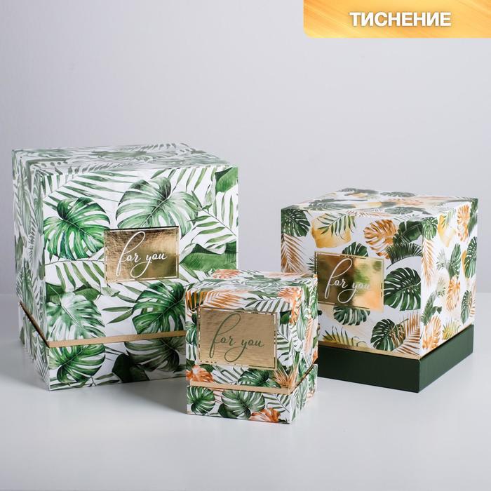 Набор подарочных коробок 3 в 1 «Тропический сад», 11 × 9 × 9‒20 × 18 × 18 см
Набор подарочных коробок 3 в 1 «Тропический сад», 11 × 9 × 9‒20 × 18 × 18 см