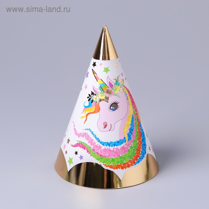 Колпак бумажный «Единорог», набор 6 шт.
Колпак бумажный «Единорог», набор 6 шт.