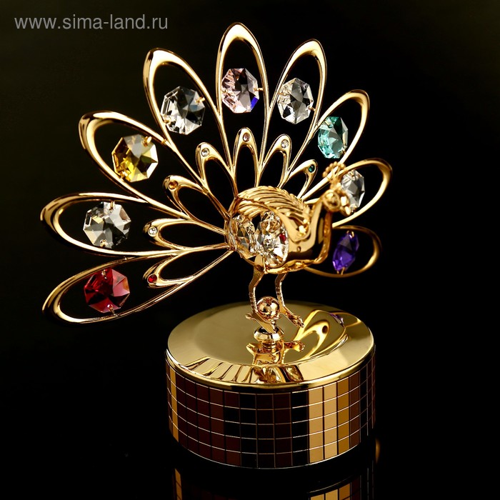Музыкальный сувенир с кристаллами "Павлин" золото 13,3х13,1 см
Музыкальный сувенир с кристаллами "Павлин" золото 13,3х13,1 см