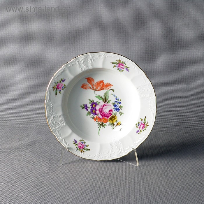 фото Тарелка глубокая bernadotte, декор «мейсенский букет», 23 см