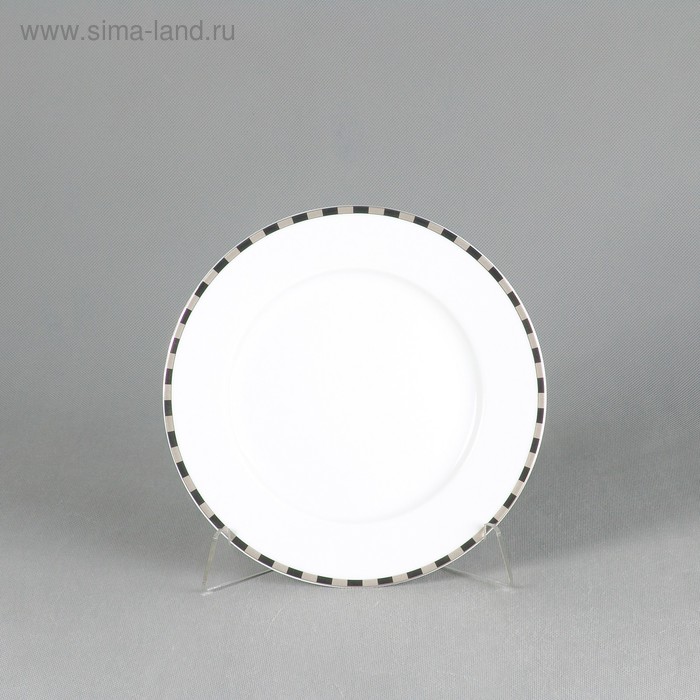 фото Тарелка мелкая opal, декор «платиновые пластинки», 25 см thun 1794 a.s.