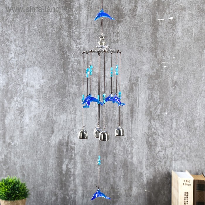 Музыка ветра металл, пластик 4 колокольчика "Дельфины" 64х10 см
Музыка ветра металл, пластик 4 колокольчика "Дельфины" 64х10 см