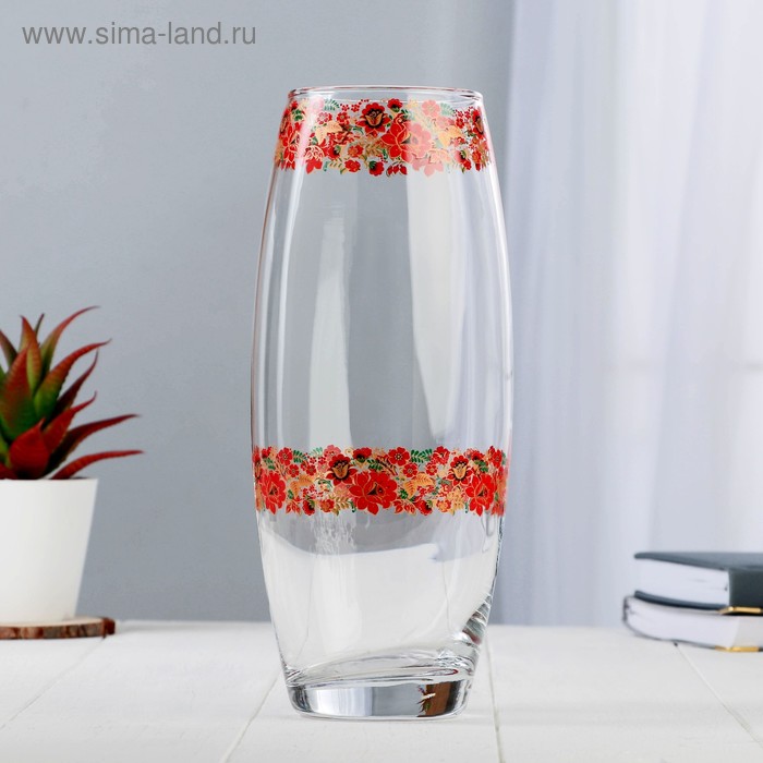 Ваза FLORA 'Хохломские мотивы' 2 полосы d-8см, 11,5х26см
Ваза FLORA 'Хохломские мотивы' 2 полосы d-8см, 11,5х26см