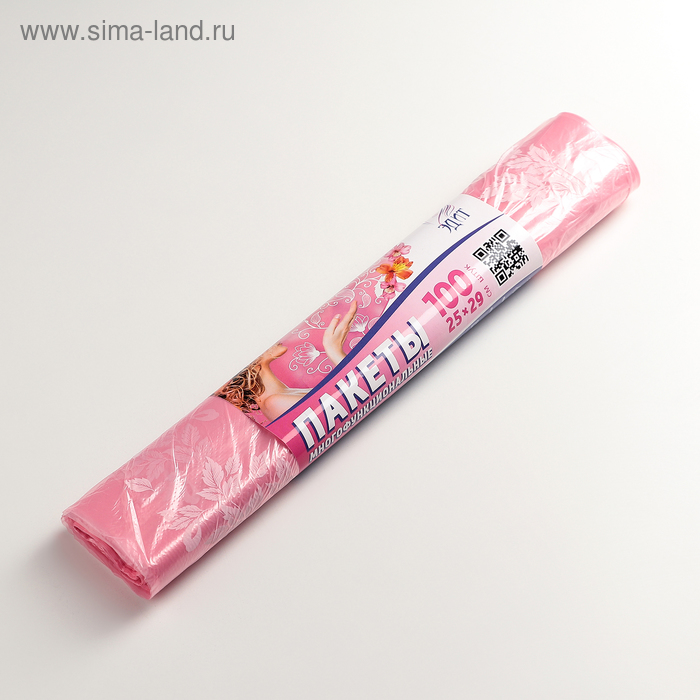 Пакеты многофункциональные, 25×29 см, 100 шт в рулоне, цвет розовый
Пакеты многофункциональные, 25×29 см, 100 шт в рулоне, цвет розовый
