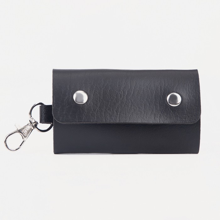 Ключница, 7 карабинов, 2 кнопки, цвет чёрный
Ключница, 7 карабинов, 2 кнопки, цвет чёрный