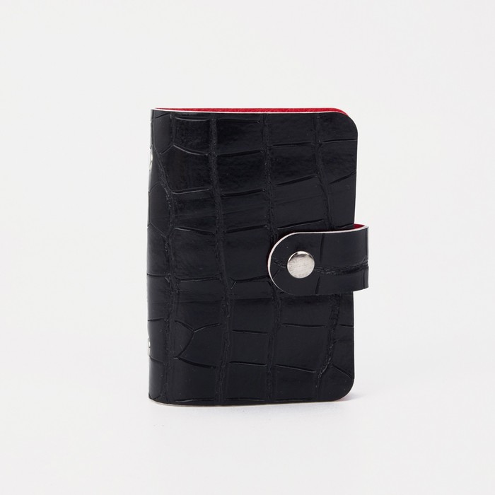 Визитница на кнопке, 12 листов, цвет чёрный
Визитница на кнопке, 12 листов, цвет чёрный