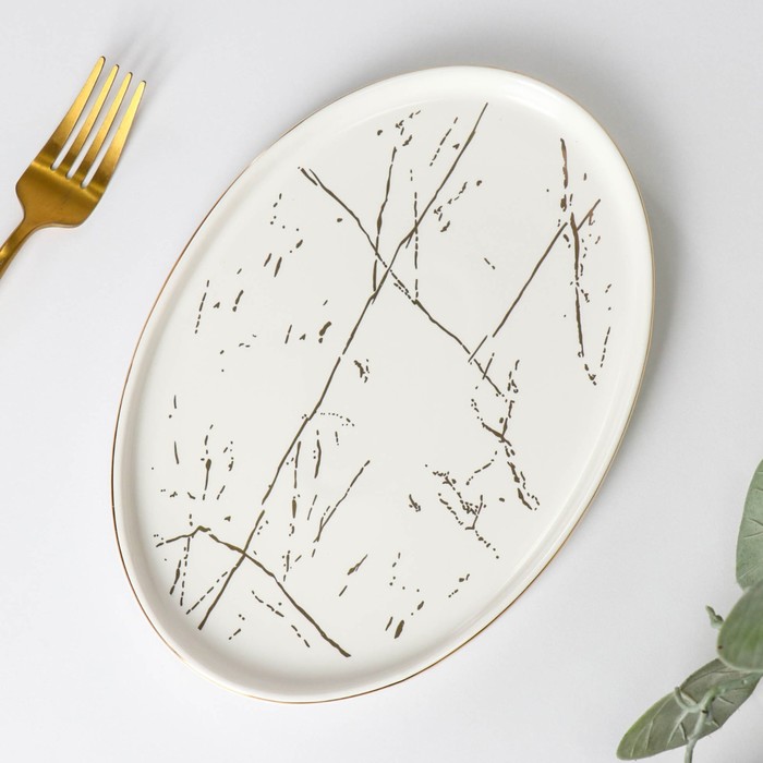 Тарелка керамическая для подачи овальная Gold, d=22,5 см, цвет белый
Тарелка керамическая для подачи овальная Gold, d=22,5 см, цвет белый