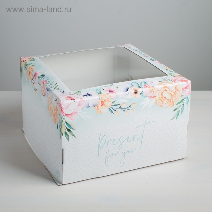 Коробка для торта «Present», 30 х 30 х 19 см
Коробка для торта «Present», 30 х 30 х 19 см