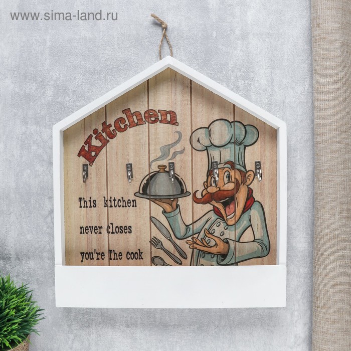 Крючки декоративные дерево с полочкой "Повар" 29х27х2,8 см
Крючки декоративные дерево с полочкой "Повар" 29х27х2,8 см