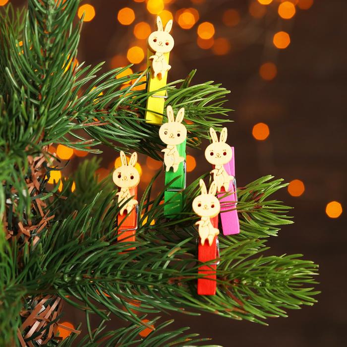 Набор декоративных прищепок «Зайки» 2×13×12,5 см, МИКС
Набор декоративных прищепок «Зайки» 2×13×12,5 см, МИКС