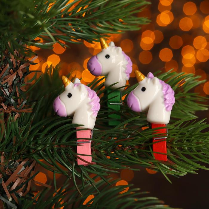 Набор декоративных прищепок «Единороги» 2×12,5×10,5 см, МИКС
Набор декоративных прищепок «Единороги» 2×12,5×10,5 см, МИКС