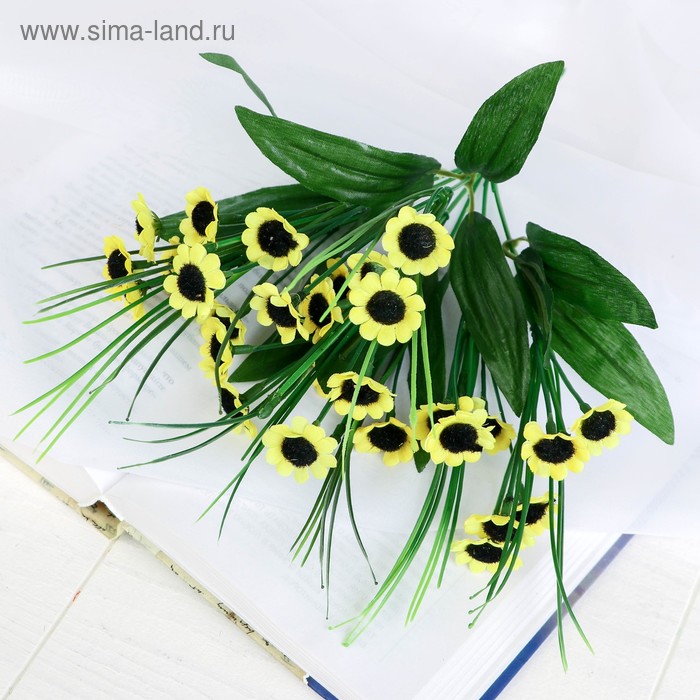 Букет "Подсолнухи в травке" 33 см жёлтый
Букет "Подсолнухи в травке" 33 см жёлтый