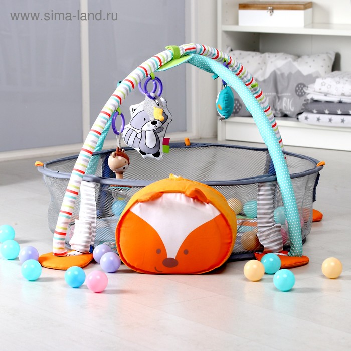 Развивающий коврик «Лисичка», 3в1, игрушки, 30 цв.шаров
Развивающий коврик «Лисичка», 3в1, игрушки, 30 цв.шаров