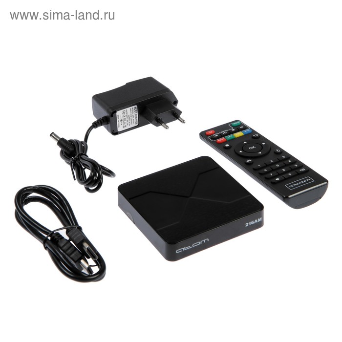 Приставка "Смарт ТВ" ATOM-216АМ, 2 ГБ ОЗУ, 16 ГБ, Android, Ultra HD, Wi-Fi, HDMI, чёрная
Приставка "Смарт ТВ" ATOM-216АМ, 2 ГБ ОЗУ, 16 ГБ, Android, Ultra HD, Wi-Fi, HDMI, чёрная
