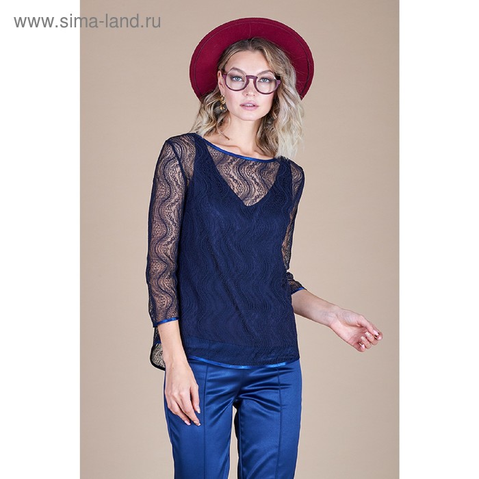 Комплект из блузы и топа для женщин, размер 44 
Комплект из блузы и топа для женщин, размер 44