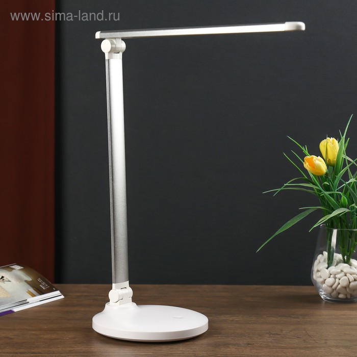 Светильник настольный СТ208 6W/10W серебряный 
Светильник настольный СТ208 6W/10W серебряный