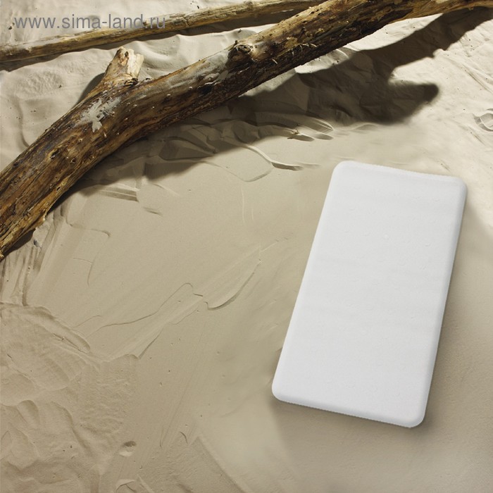 фото Коврик противоскользящий basic, цвет белый, 36х71 см, aqm ridder