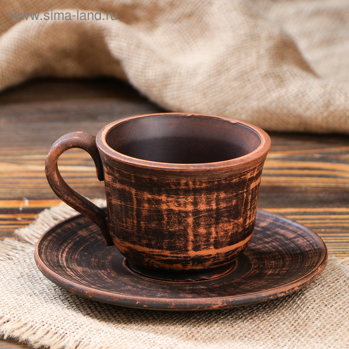 Чашка кофейная с блюдцем "Гладкая", красная глина, 0.15 л
Чашка кофейная с блюдцем "Гладкая", красная глина, 0.15 л