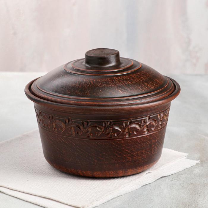 Кастрюля "Узорная", без ручек, декор, красная глина, 2 л, микс, 1 сорт
Кастрюля "Узорная", без ручек, декор, красная глина, 2 л, микс, 1 сорт