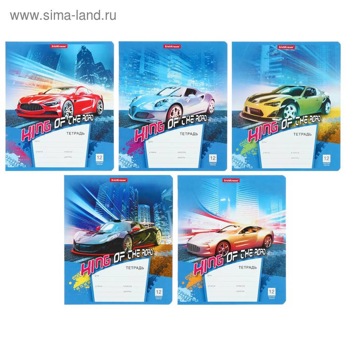 Тетрадь 12 листов в крупную клетку, ErichKrause «Автосияние», МИКС
Тетрадь 12 листов в крупную клетку, ErichKrause «Автосияние», МИКС