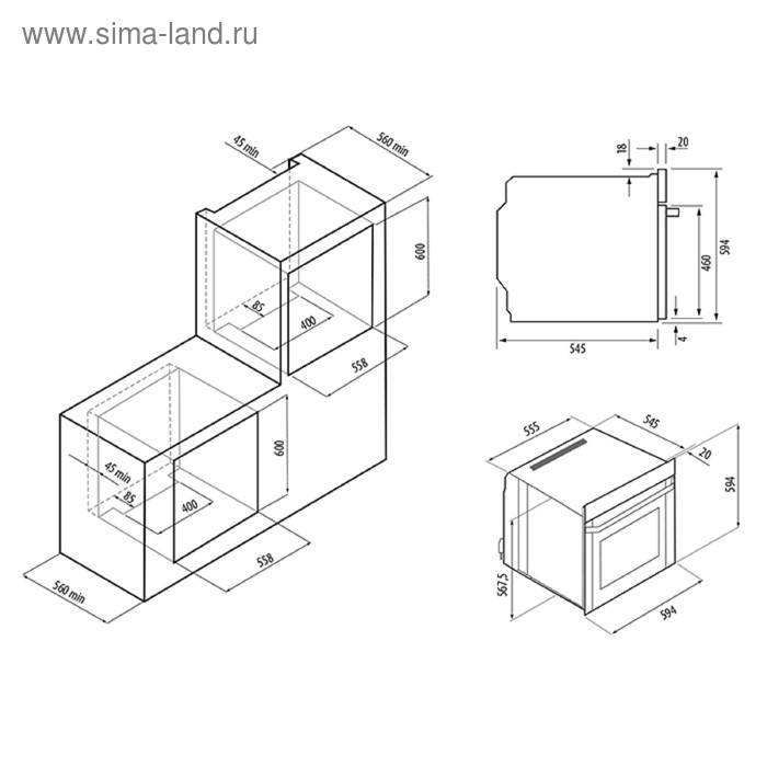 Духовой шкаф KRONA ONORE 60 WH, электрический, 71 л, 5 режимов, 60 см, таймер, белый
Духовой шкаф KRONA ONORE 60 WH, электрический, 71 л, 5 режимов, 60 см, таймер, белый