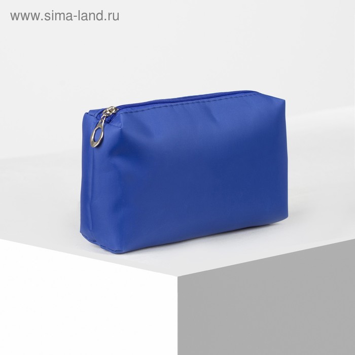 фото Косметичка дорожная, отдел на молнии, цвет синий