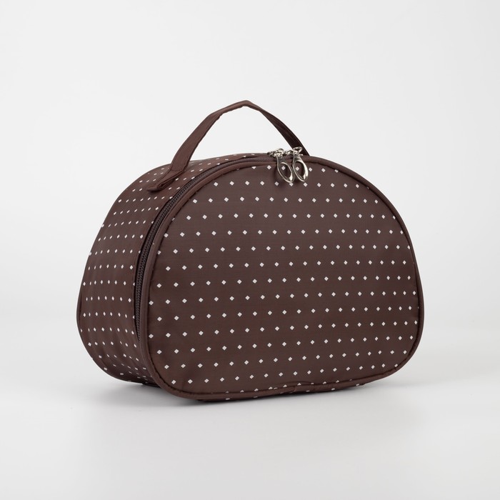 фото Косметичка-сундучок, отдел на молнии, цвет коричневый