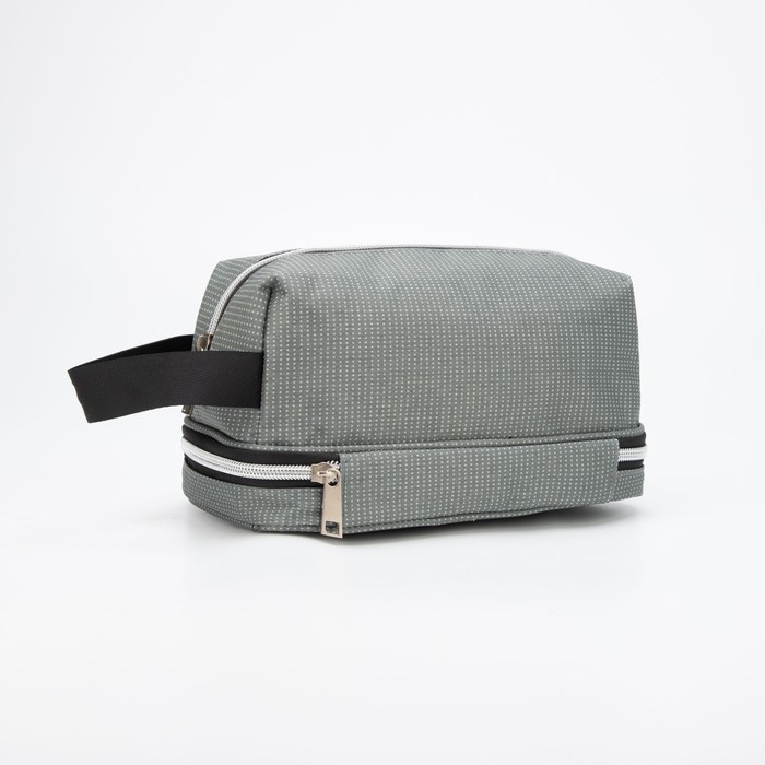 Косметичка на молниях, 2 отдела, цвет серый
Косметичка на молниях, 2 отдела, цвет серый