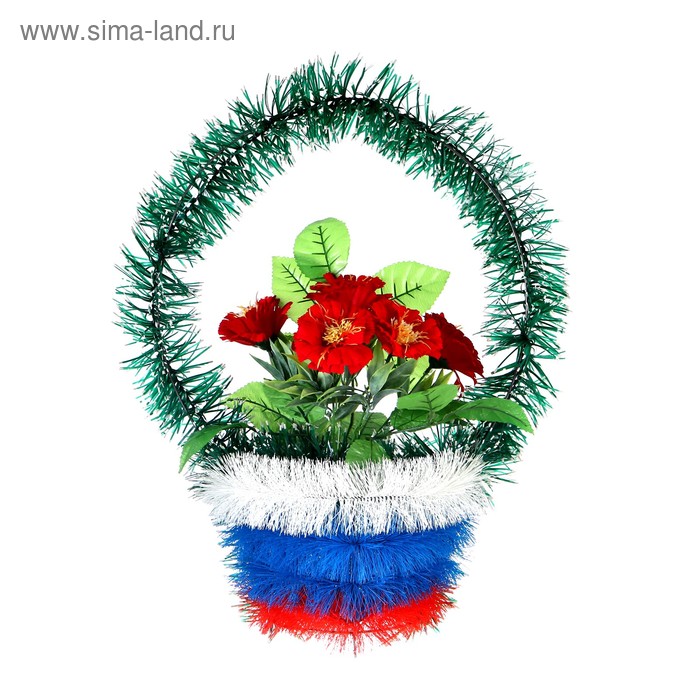 фото Композиция тематическая "памятная корзина", 60х35х35 см