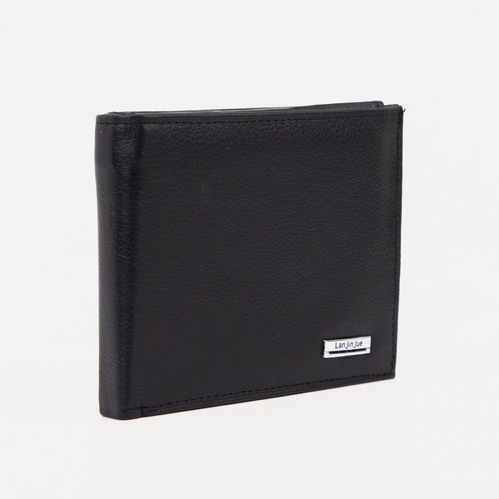 Портмоне без застёжки, для купюр, для карт, для монет, цвет чёрный
Портмоне без застёжки, для купюр, для карт, для монет, цвет чёрный