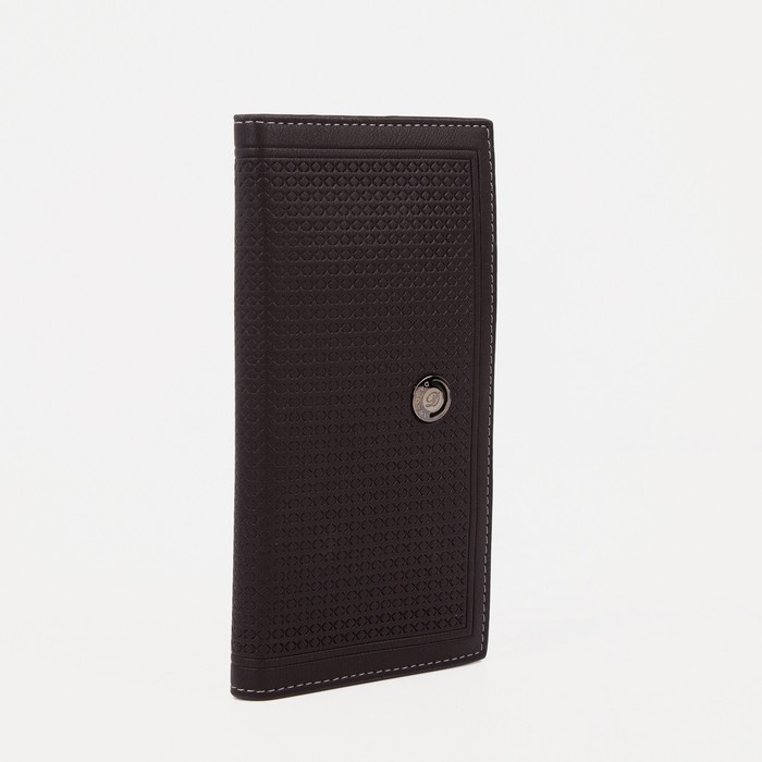 Портмоне без застёжки, для купюр, для карт, для монет, цвет коричневый
Портмоне без застёжки, для купюр, для карт, для монет, цвет коричневый