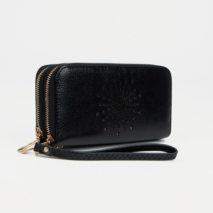 Кошелёк на молниях, цвет чёрный
Кошелёк на молниях, цвет чёрный