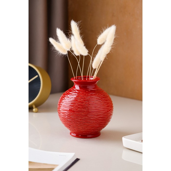 Ваза керамическая "Шарик", настольная, красная, 13 см, узор микс
Ваза керамическая "Шарик", настольная, красная, 13 см, узор микс