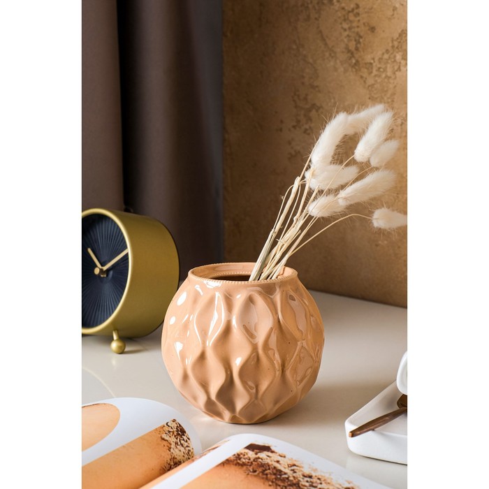 Ваза керамическая "Шарик", настольная, бежевая, 11 см
Ваза керамическая "Шарик", настольная, бежевая, 11 см