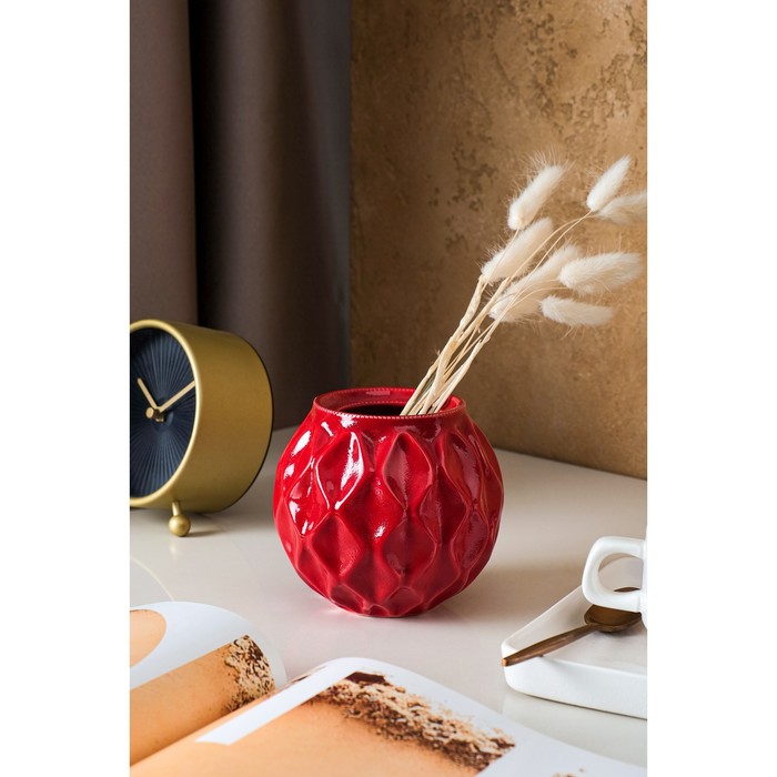 Ваза керамическая "Шарик", настольная, красная, 11 см
Ваза керамическая "Шарик", настольная, красная, 11 см