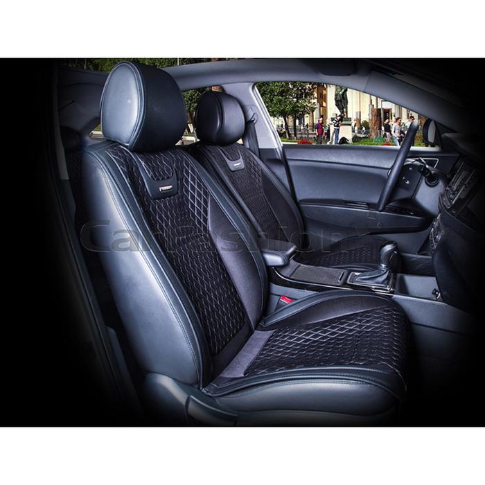 Накидки Torino, капрон - экокожа, набор 2 шт, черный/темно-серый
Накидки Torino, капрон - экокожа, набор 2 шт, черный/темно-серый